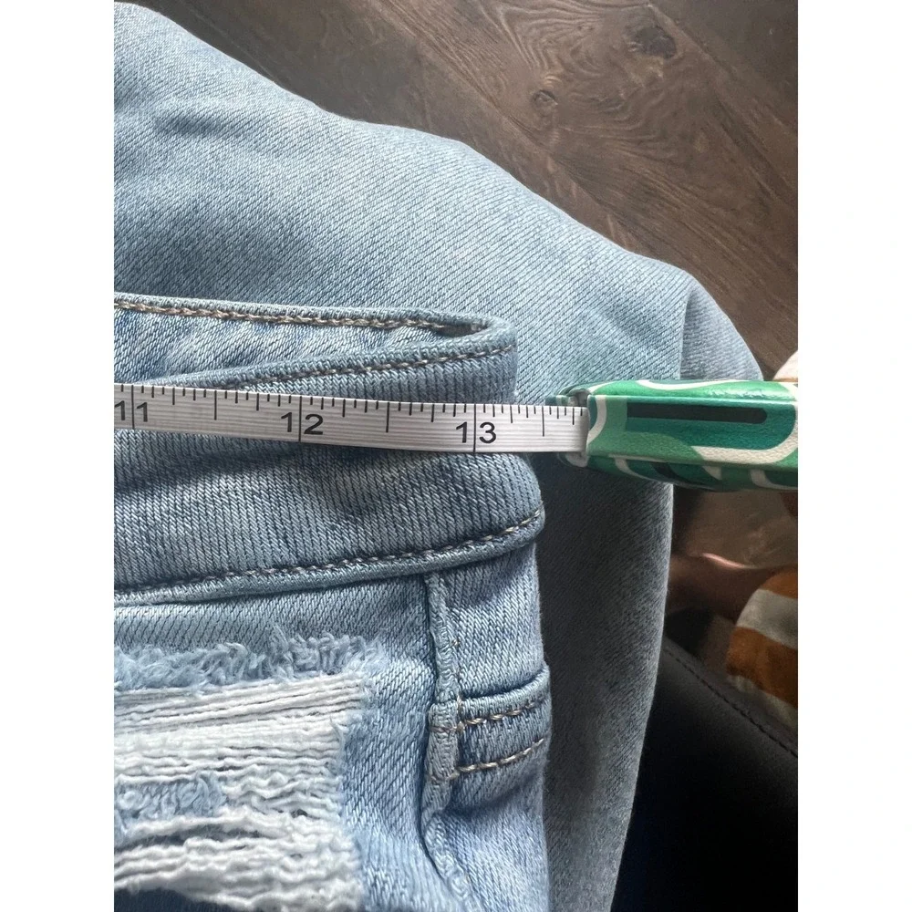 Hidden Jeans‎ Los Angeles Distressed Straight Leg Light Wash Raw Hem size 28